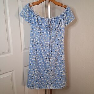 Shein Light Blue Floral Dress Juniors Medium